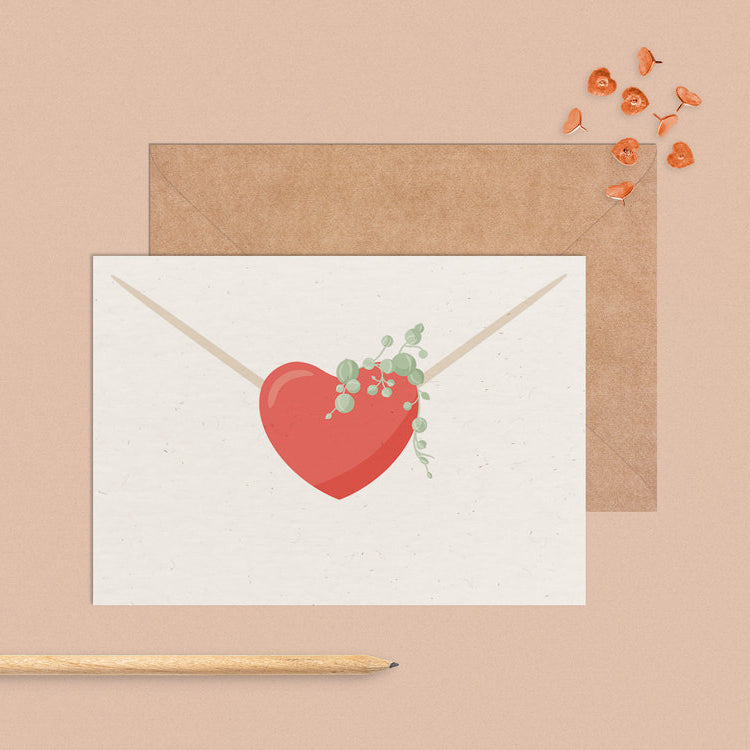 Carte pour une déclaration d'amour comme une enveloppe - L2MG - La Boutique