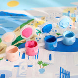 Peinture au numéro Santorini par Maja Tomljanovic - Petit Pinceau - Bleu Jolie Caen