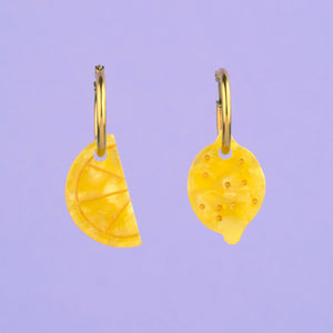 Boucles d'oreilles citrons - Coucou Suzette - Bleu Jolie Caen