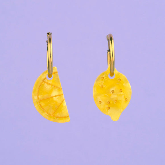 Boucles d'oreilles citrons - Coucou Suzette - Bleu Jolie Caen