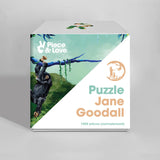 Puzzle 1000 pièces Jane Goodall - Piece & Love - Bleu Jolie Caen