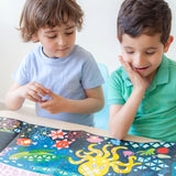 Poster créatif Aquarium + 750 stickers - Poppik - Bleu Jolie Caen